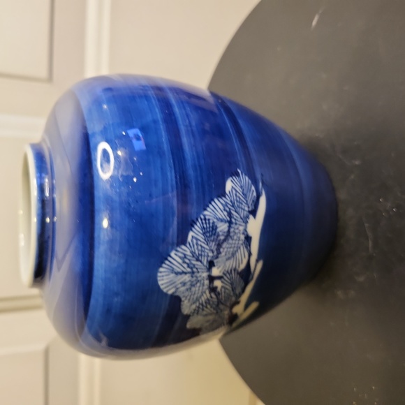 Takahashi San Francisco Hand-Painted Porcelain Blue & White Bonsai Tree Vintage - Picture 4 of 10